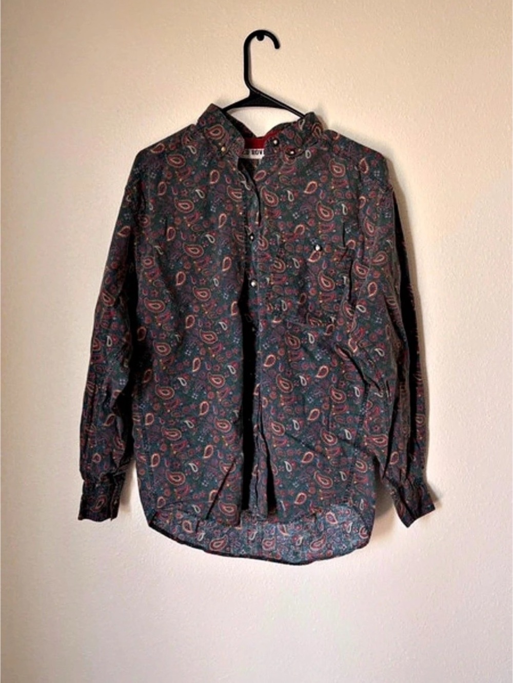 Red Rover Paisley Cotton Button Down Size Medium